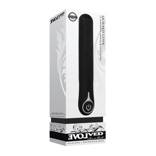 Vibrador Slimline Texturizado de Silicona Acolchada Evolved Negro