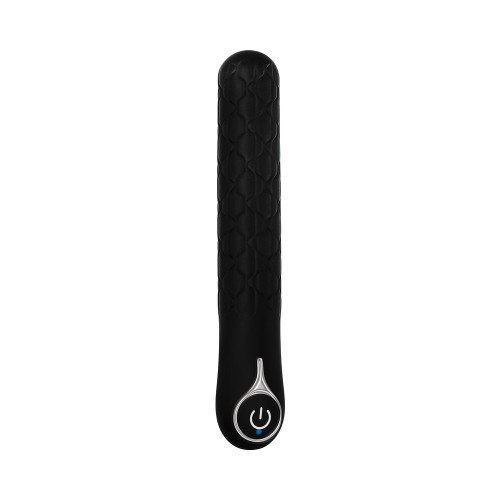 Evolved Quilted Love Rechargeable Textured Silicone Slimline Vibrator Black