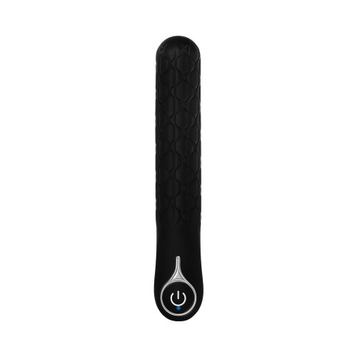 Evolved Quilted Love Rechargeable Textured Silicone Slimline Vibrator Black