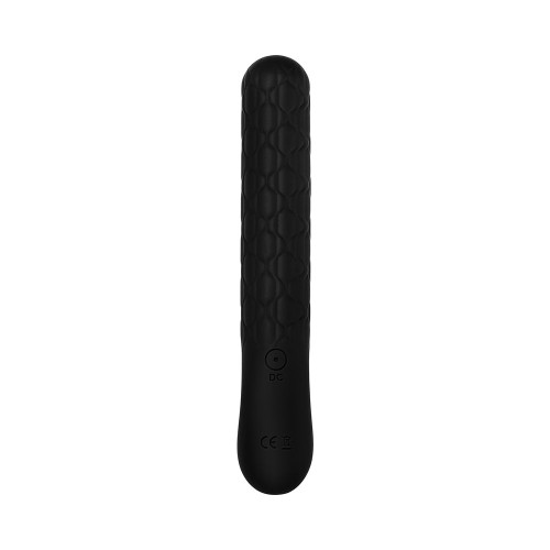 Evolved Quilted Love Rechargeable Textured Silicone Slimline Vibrator Black