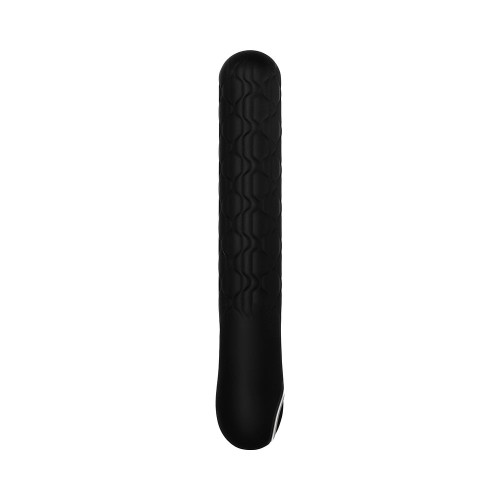 Evolved Quilted Love Rechargeable Textured Silicone Slimline Vibrator Black