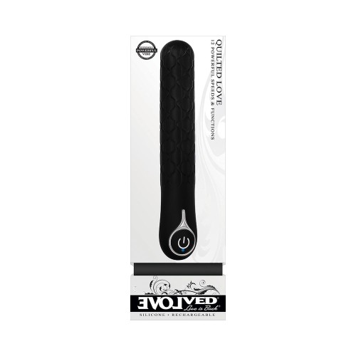 Vibrador Slimline Texturizado de Silicona Acolchada Evolved Negro