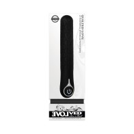 Evolved Quilted Love Rechargeable Textured Silicone Slimline Vibrator Black