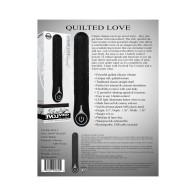 Evolved Quilted Love Rechargeable Textured Silicone Slimline Vibrator Black