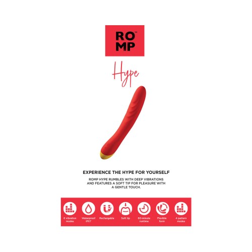 Vibrador de G-Spot ROMP Hype Recargable Rojo