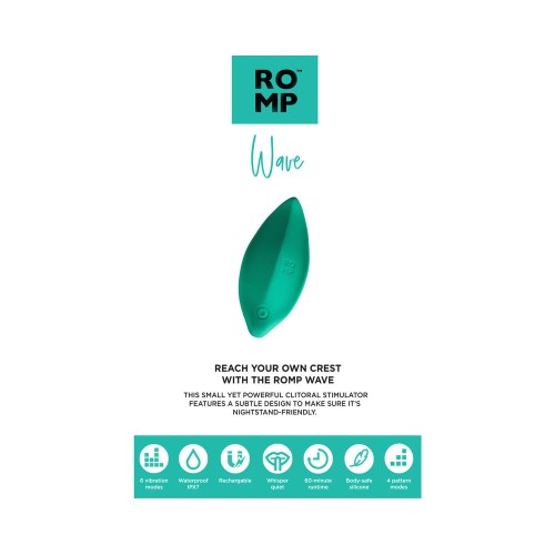 ROMP Wave Rechargeable Vibrator - Mint Color Delight