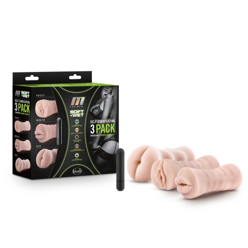 Kit de Stroker Auto-Lubricante Soft + Wet M para Hombres