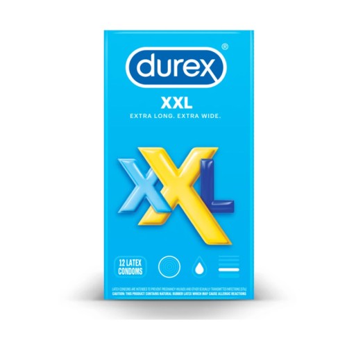 Durex XXL Condones Lubricados 12-Pack