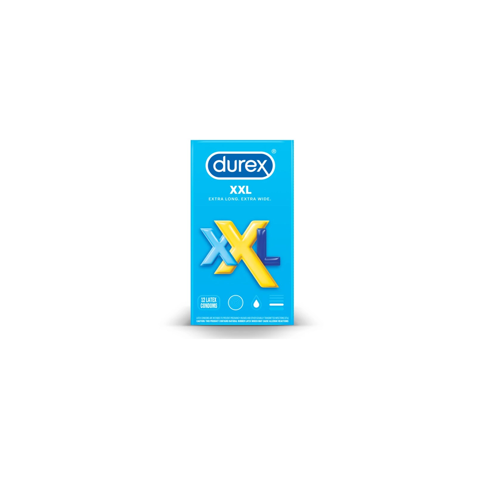 Durex XXL Condones Lubricados 12-Pack