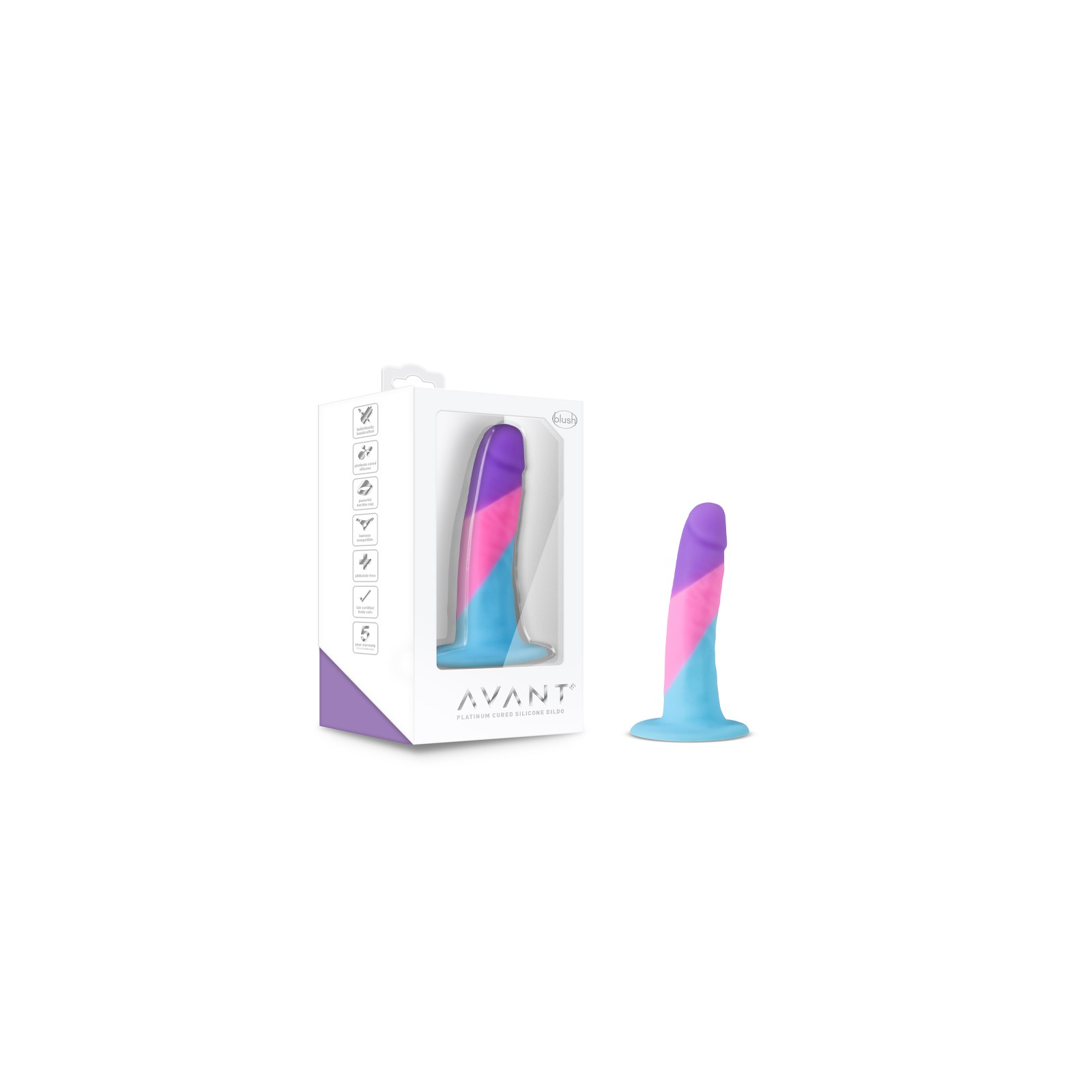 Avant D15 Silicone Dildo 5.5 in. Vision of Love