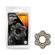 Cockring Stay Hard con Cuentas Gruesas para Rendimiento Mejorado