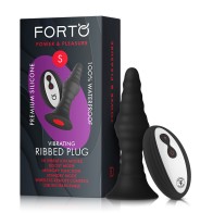 Forto Vibrating Ribbed Plug Remote Controlled