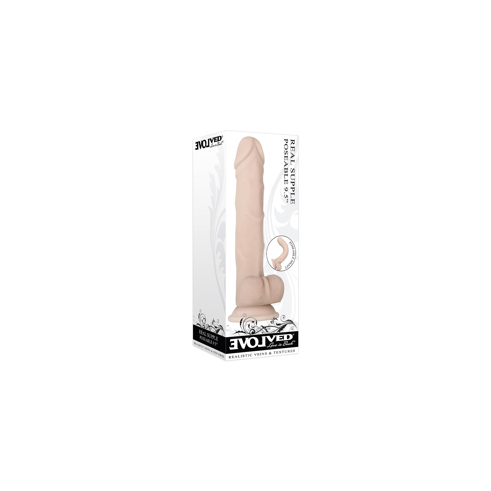 Dildo Posable Evolved de 9.5in con Testículos para Placer Realista