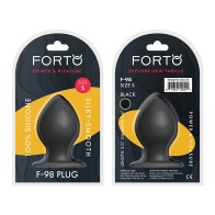 Plug Anal de Silicona Cono Pequeño Forto F-98 Negro