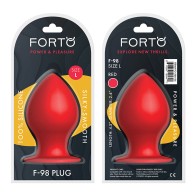 Forto F-98 Cone Silicone Anal Plug in Red