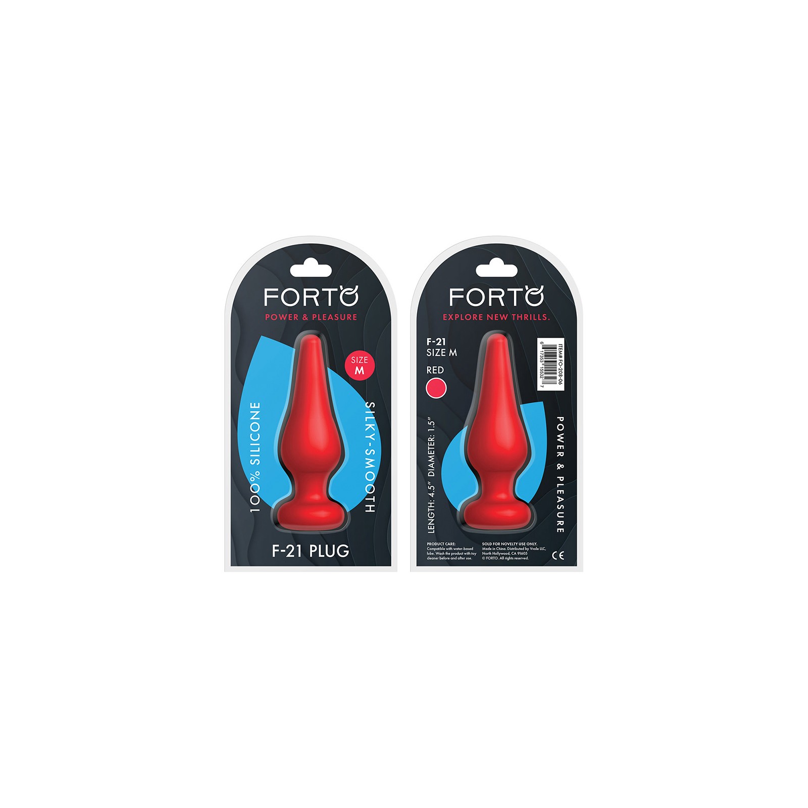 Forto F-21 Medium Red Silicone Anal Plug