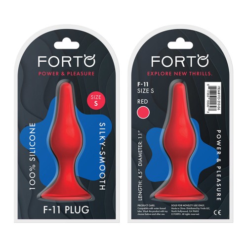 Forto F-11 Small Red Silicone Anal Plug