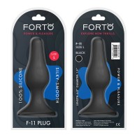 Forto F-11 Lungo Silicone Anal Plug Large Black - Comfortable Fit