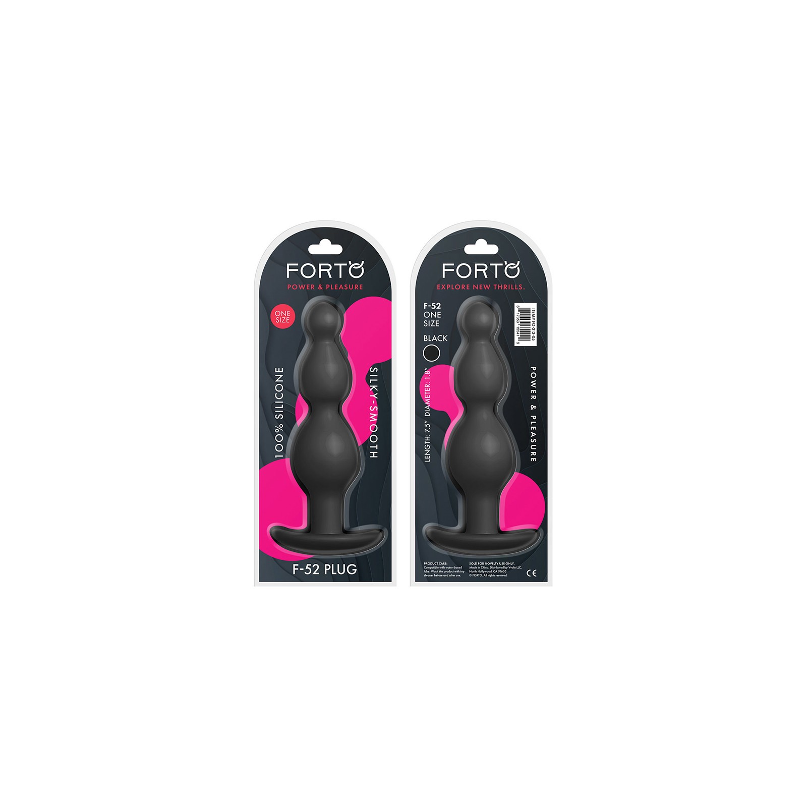 Forto F-52 Cone Beads Silicone Anal Plug - Flexible and Tapered