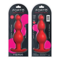 Plug Anal de Silicona Forto F-52 Cone Beads Rojo