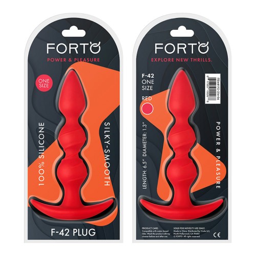 Plug Anal Forto F-42 con Cuentas Espirales - Silicona Premium