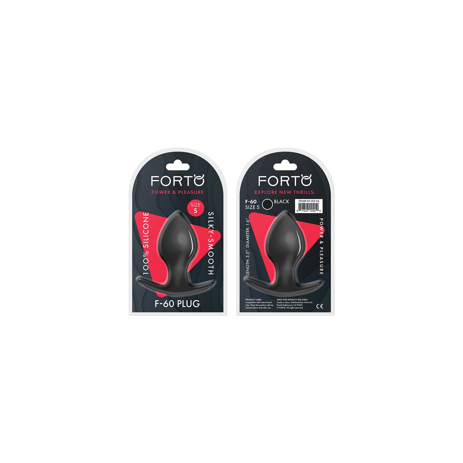 Plug Anal de Silicona Forto F-60 Spade Pequeño - Perfecto para Estimulación