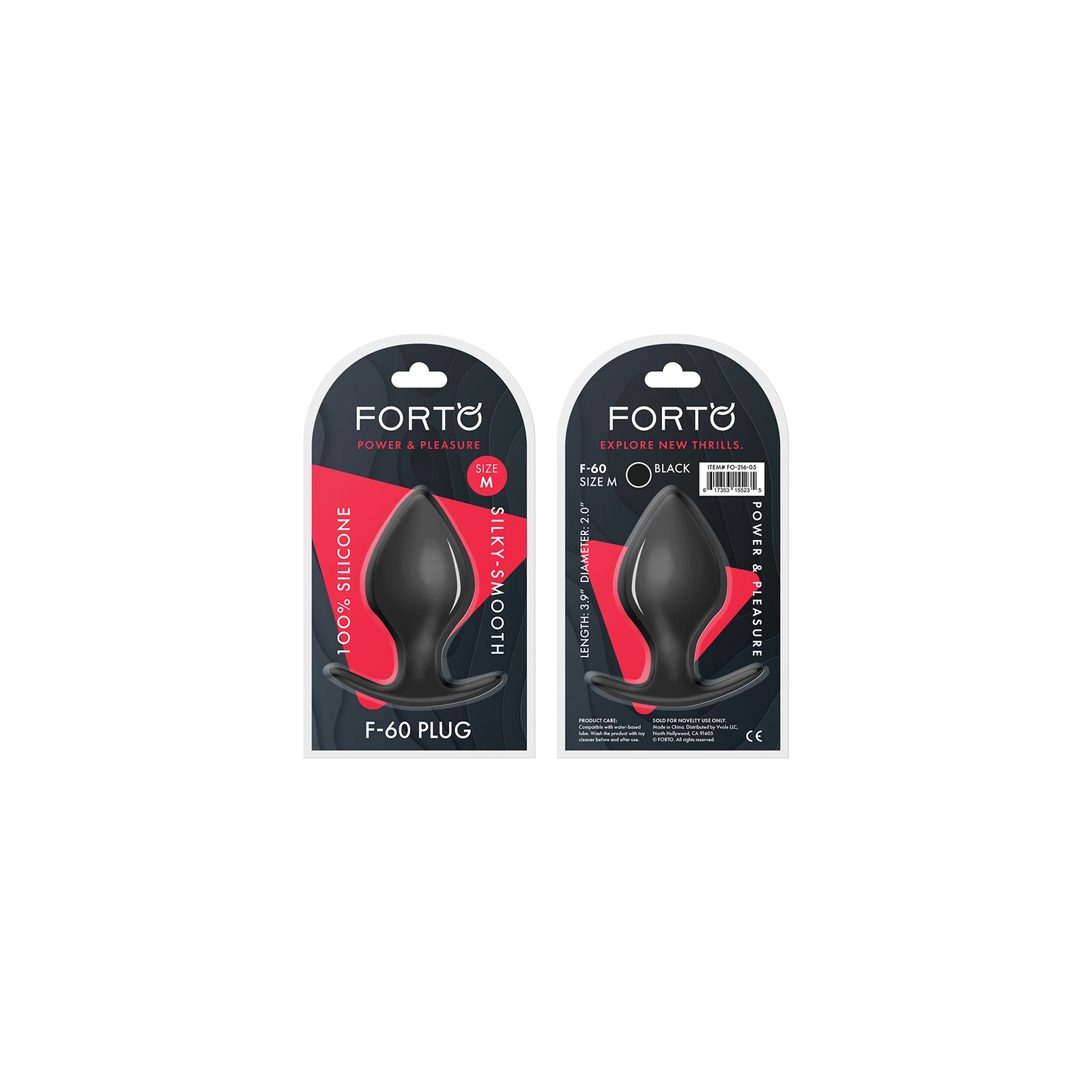 Forto F-60 Spade Silicone Anal Plug Medium