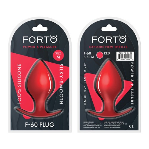 Forto F-60 Medium Red Anal Plug for Pleasure