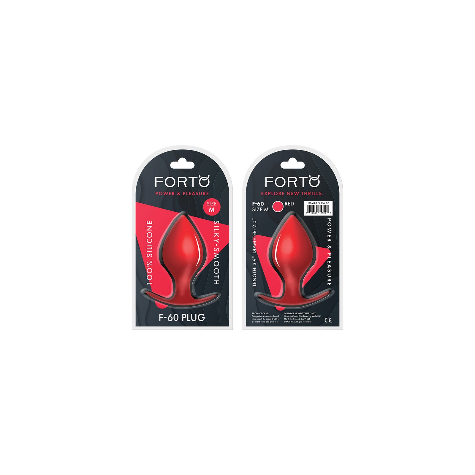 Forto F-60 Medium Red Anal Plug for Pleasure