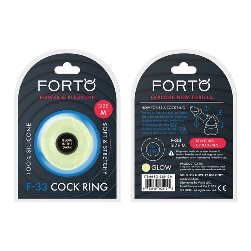 Forto F-33 Glow Liquid Silicone Cockring