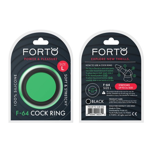 Forto F-64 Wide Liquid Silicone Cockring - Enhanced Comfort