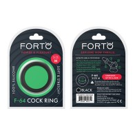 Cockring Mediano de Silicona Líquida Forto F-64 Negro