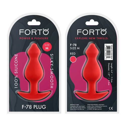 Forto F-78 Pointee Plug Anal de Silicona Mediano Rojo