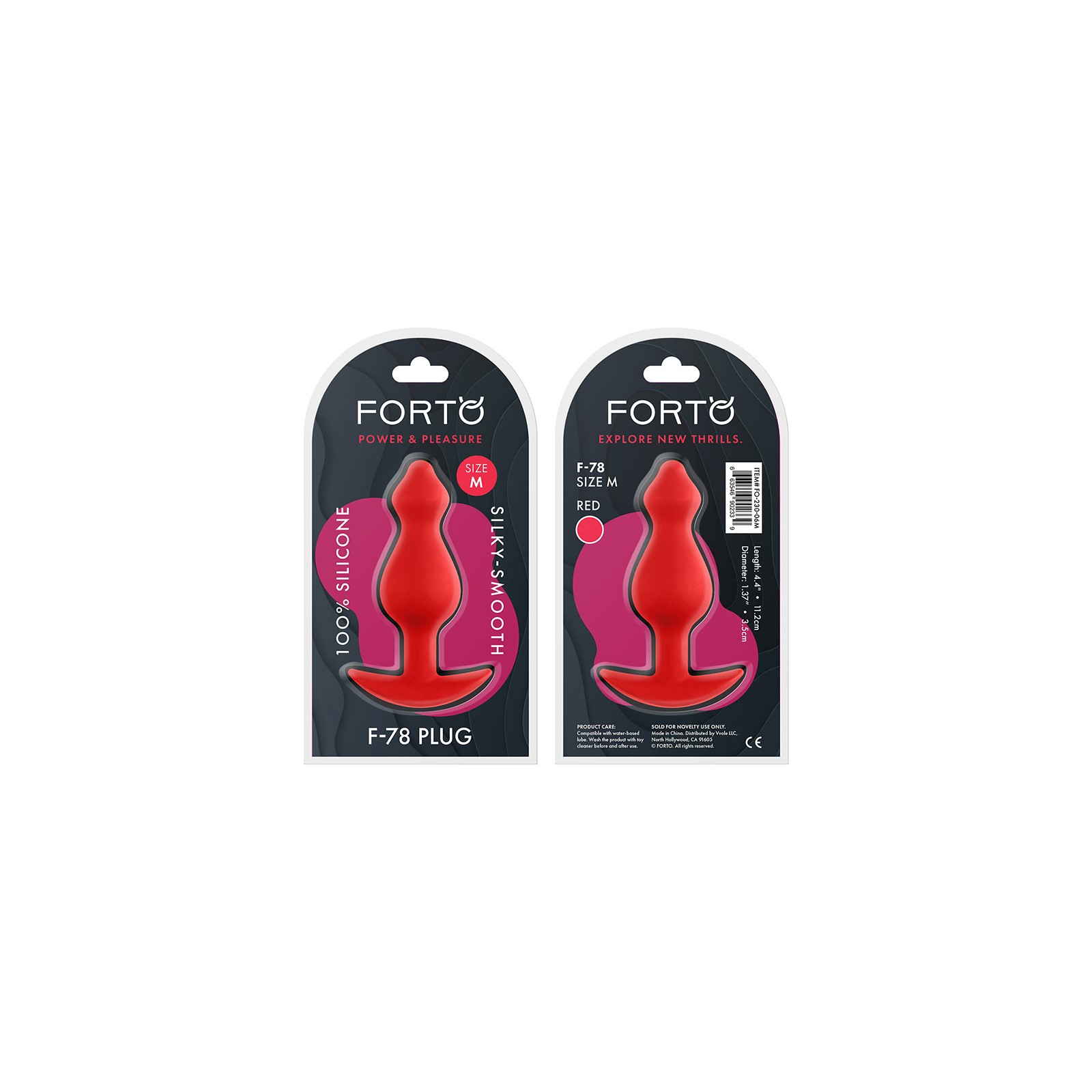 Forto F-78 Pointee Silicone Anal Plug Medium Red