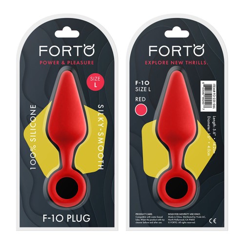 Forto F-10 Silicone Anal Plug with Pull Ring for Easy Removal