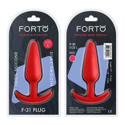 Plug Anal Grande de Silicona Forto F-31 para Sensaciones Suaves