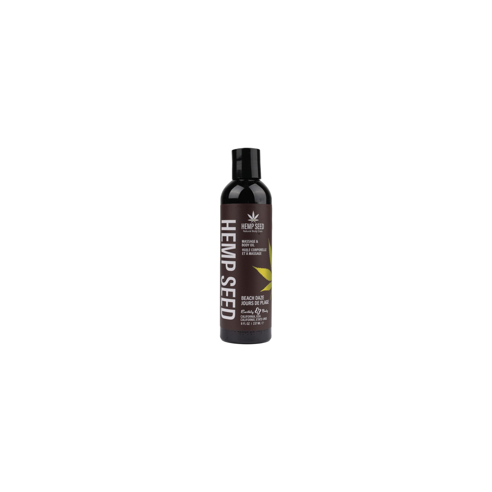 Earthly Body Hemp Beach Daze Massage Oil 8 oz.