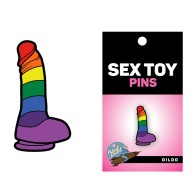 Rainbow Dildo Sex Toy Enamel Pin