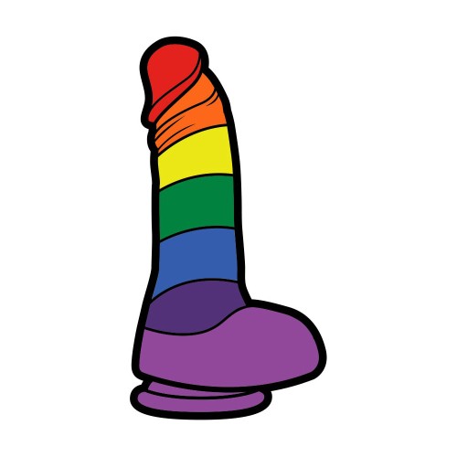 Rainbow Dildo Sex Toy Enamel Pin