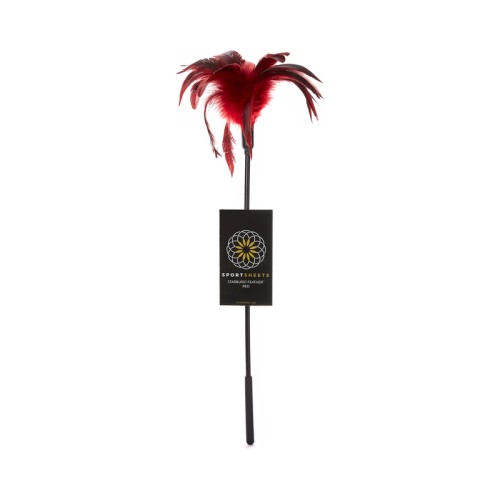 Sportsheets Red Starburst Feather Tickler - Sensual Teasing Tool