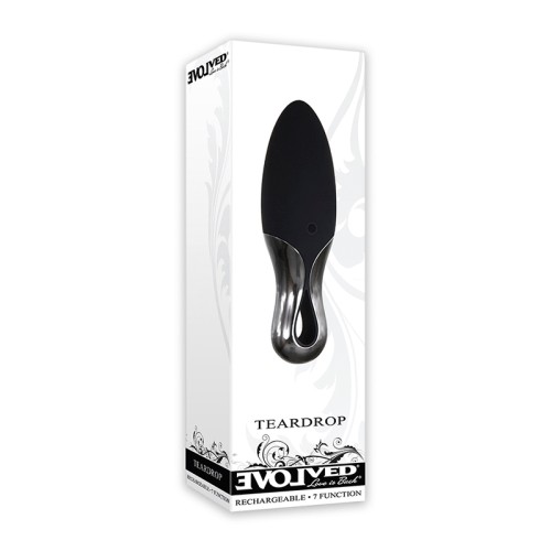 Evolved Teardrop Rechargeable Mini Vibrator Waterproof Black