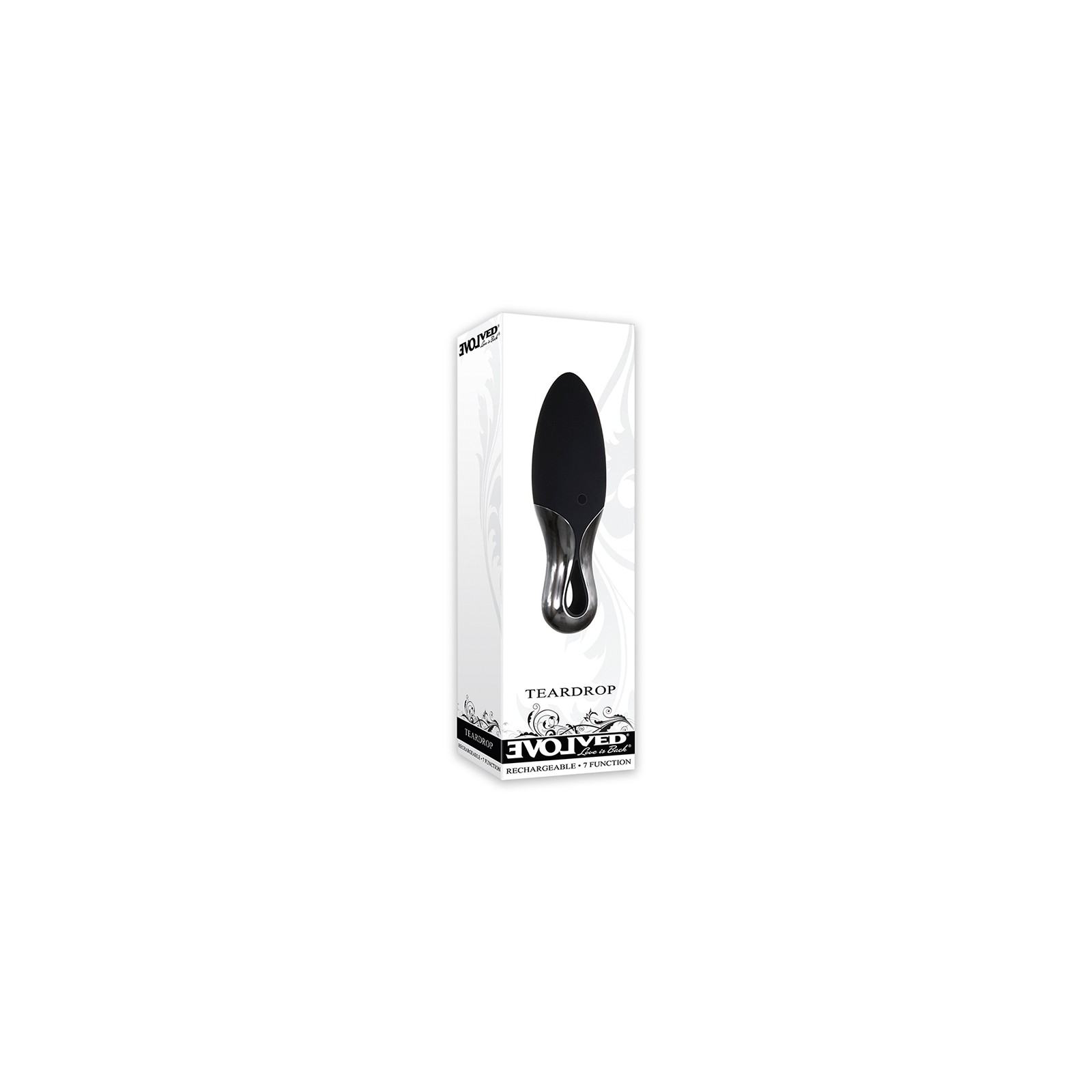 Evolved Teardrop Rechargeable Mini Vibrator Waterproof Black