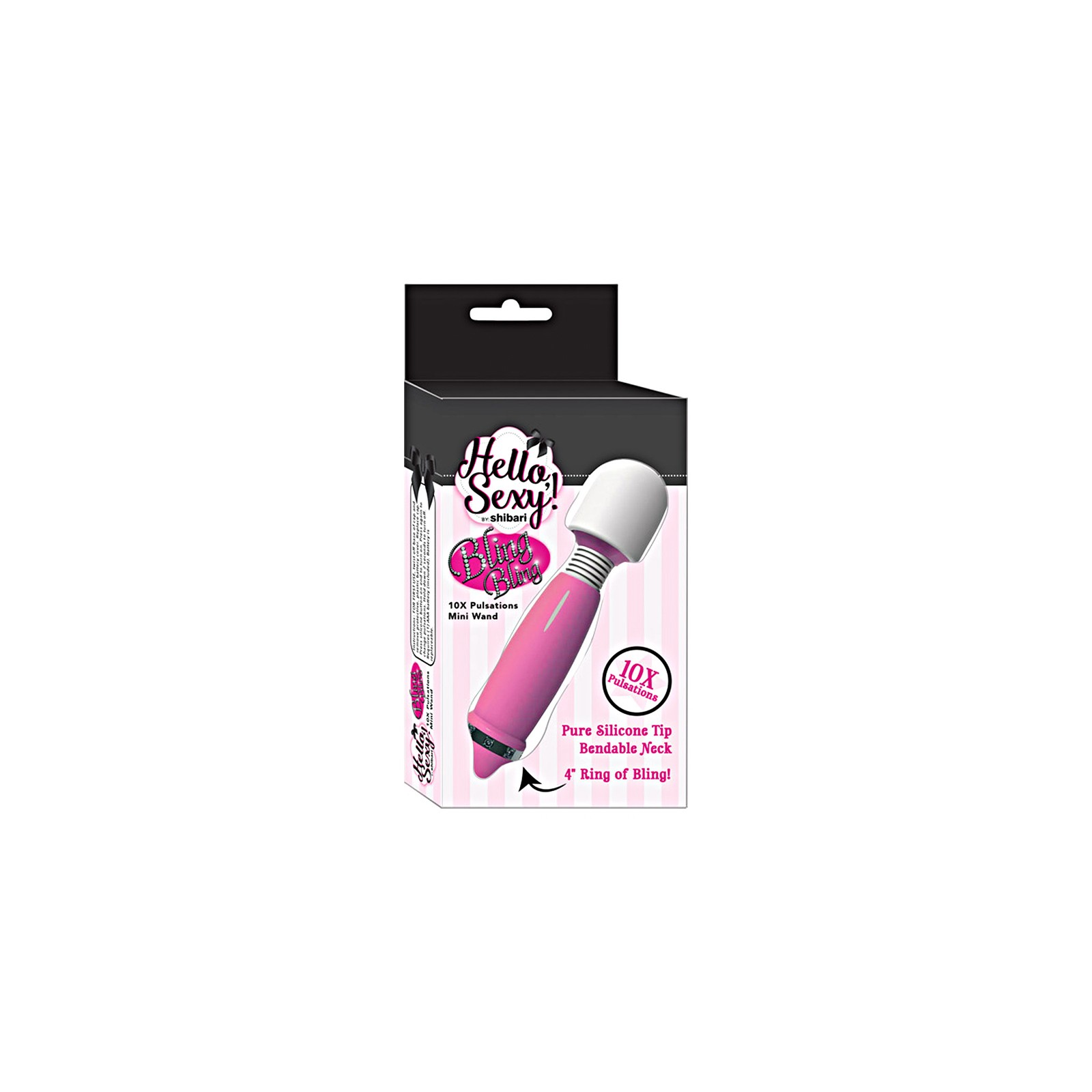 Hello Sexy Bling Mini Wand Rechargeable 10X Pink