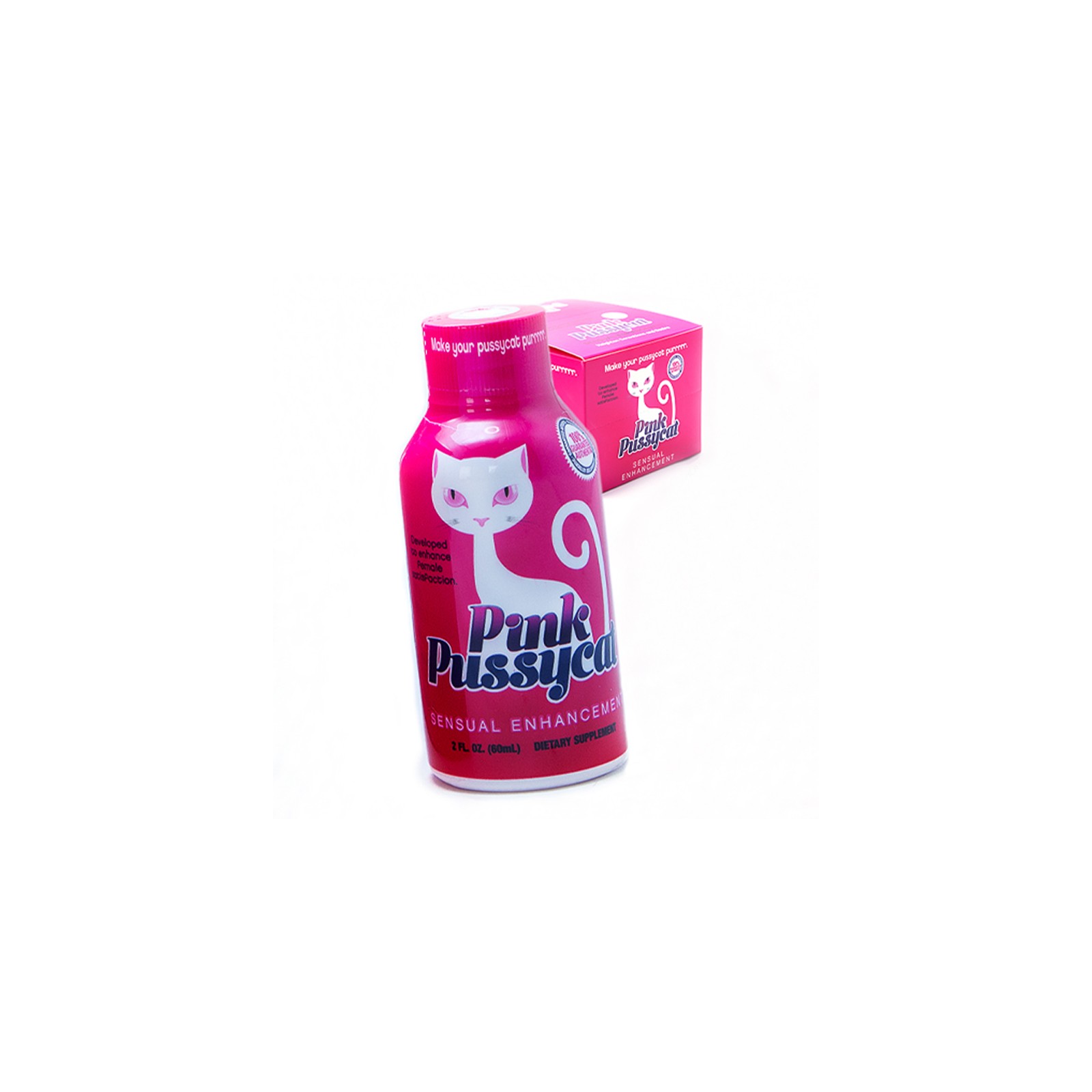 Pink Pussycat Shot Mejora Femenina 2 oz. Exhibidor de 12 - Aumento de Libido