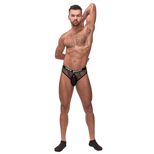 Male Power Cock Pit Net Thong - Black Stylish & Seductive