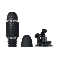 Evolved Thrust & Go Thrusting Vibrator With 2 Shafts and Suction Cup Base Black