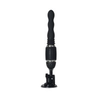 Vibrador Thrust & Go Evolucionado con 2 Ejes y Base de Succión Negra