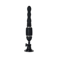 Evolved Thrust & Go Thrusting Vibrator With 2 Shafts and Suction Cup Base Black