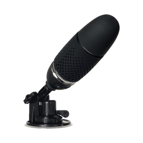 Evolved Thrust & Go Thrusting Vibrator With 2 Shafts and Suction Cup Base Black