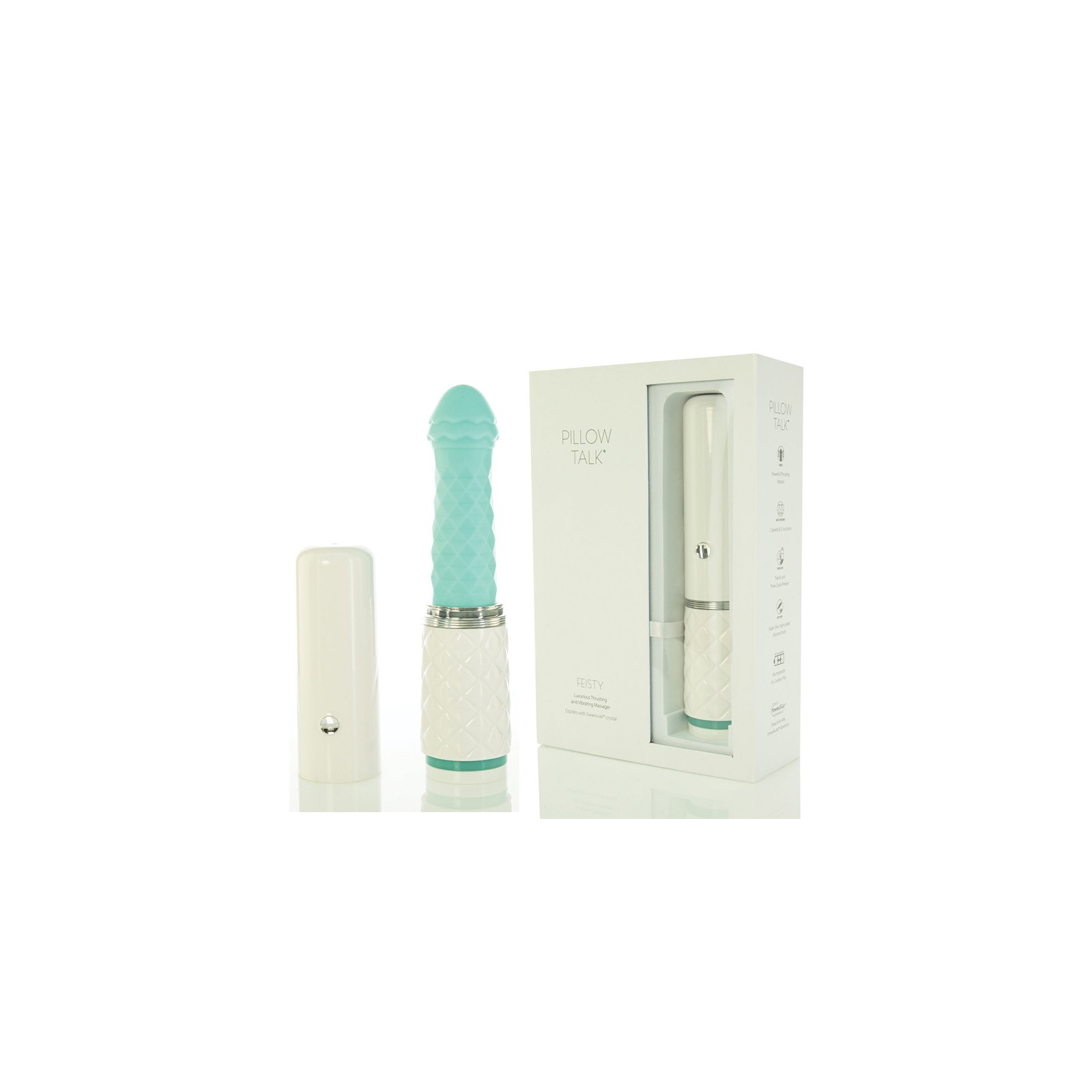 Pillow Talk Feisty Teal Thrusting Vibrator